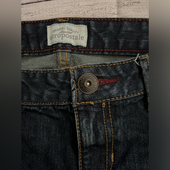 Aeropostale Women’s Hailey Flare Distressed Dark Denim Jeans. NEW without tags. - Picture 7 of 12